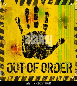 out of order sign, vector Stock Vector