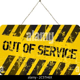 out of service sign, vector illustration Stock Vector