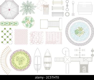 Plan of garden Stock Vector Image & Art - Alamy