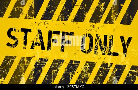 No entry, staff only sign, vector Illustration Stock Vector