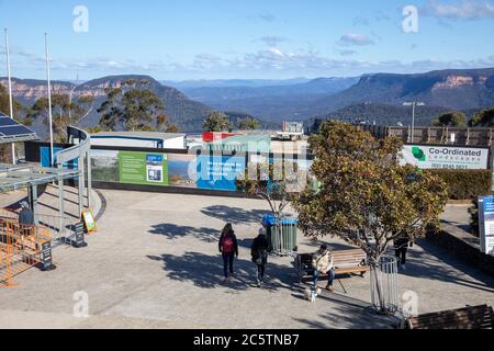 Katoomba Echo Point Blue mountains near Sydney,NSW,Australia Stock Photo