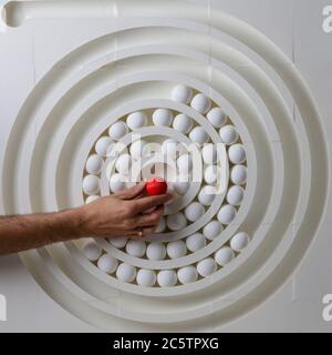 3D printed Labyrinth with Hand Stock Photo