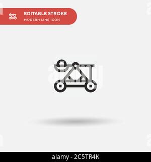 Catapult Simple vector icon. Illustration symbol design template for web mobile UI element. Perfect color modern pictogram on editable stroke. Catapult icons for your business project Stock Vector