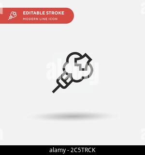 Broccoli Simple vector icon. Illustration symbol design template for web mobile UI element. Perfect color modern pictogram on editable stroke. Broccoli icons for your business project Stock Vector