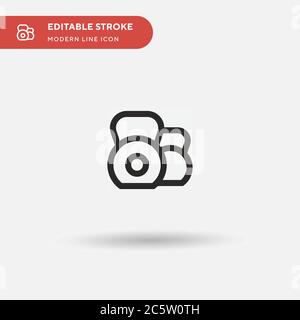 Kettlebell Simple vector icon. Illustration symbol design template for web mobile UI element. Perfect color modern pictogram on editable stroke. Kettlebell icons for your business project Stock Vector