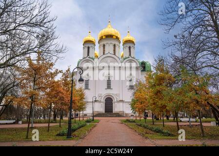 Orthodox church of St. Catherine. Catherine's Cathedral in Tsarskoe Selo (Pushkin), St Petersburg, Russia Stock Photo