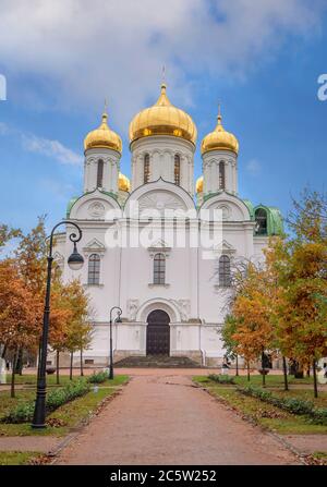 Orthodox church of St. Catherine. Catherine's Cathedral in Tsarskoe Selo (Pushkin), St Petersburg, Russia Stock Photo