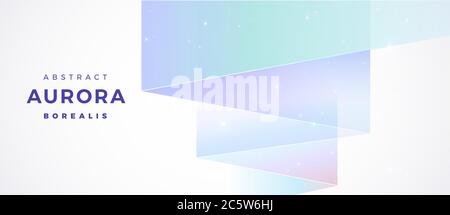 Aurora borealis abstract background vector - isolated on white background Stock Vector