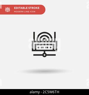 Hotspot Simple vector icon. Illustration symbol design template for web mobile UI element. Perfect color modern pictogram on editable stroke. Hotspot icons for your business project Stock Vector