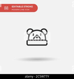Beanie Simple vector icon. Illustration symbol design template for web mobile UI element. Perfect color modern pictogram on editable stroke. Beanie icons for your business project Stock Vector