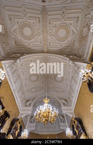 SAINT PETERSBURG. RUSSIA. Interior of Shuvalov Palace now housing the Faberge Museum in St. Petersburg Stock Photo