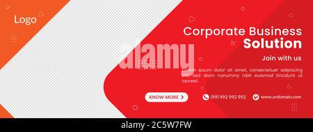 corporate business facebook cover or web banner template Stock Vector