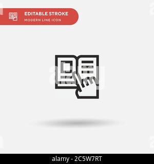 Reading Simple vector icon. Illustration symbol design template for web mobile UI element. Perfect color modern pictogram on editable stroke. Reading icons for your business project Stock Vector