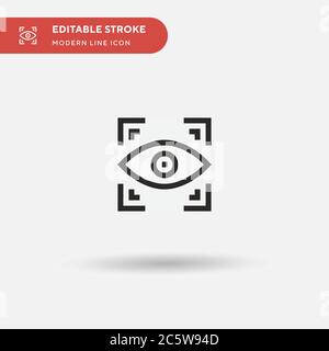 Eye Scanner Simple vector icon. Illustration symbol design template for web mobile UI element. Perfect color modern pictogram on editable stroke. Eye Scanner icons for your business project Stock Vector