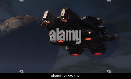3d render. Unidentified flying object Stock Photo