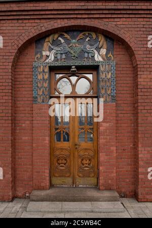 Moscow, Russia. Fairy-tale House of Pertsova (DOM PERTSOVOY) , art nouveau building, constructed by the architects Schnaubert and Zhukov Stock Photo