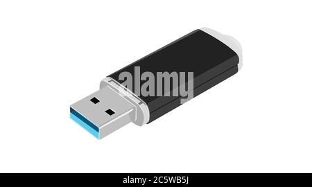 Vector Isolated Illustration of a USB device Stock Vector
