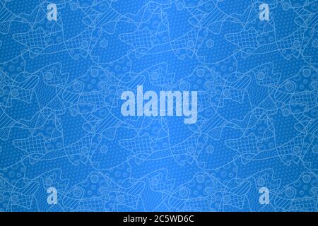 Beautiful seamless pattern with fishes on blue background Stock Vector