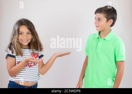 Two smiling friends having fun Stock Photo