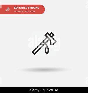 Axe Simple vector icon. Illustration symbol design template for web mobile UI element. Perfect color modern pictogram on editable stroke. Axe icons for your business project Stock Vector