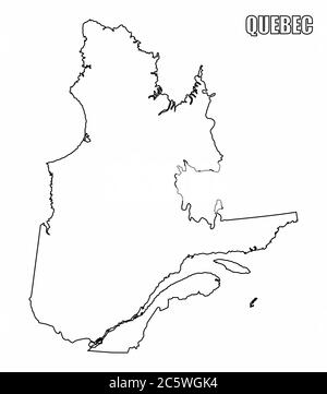 Quebec province outline map Stock Vector