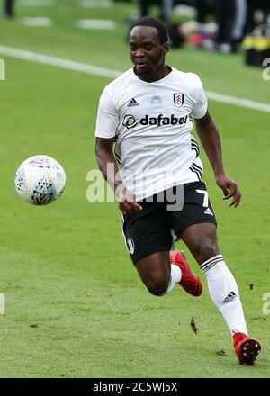 LONDON, ENGLAND - Neeskens Kebano of Fulham in action during the Sky Bet Championship match between Fulham and Birmingham City at Craven Cottage, London on Saturday 4th July 2020. (Credit: Jacques Feeney | MI News) Credit: MI News & Sport /Alamy Live News Stock Photo