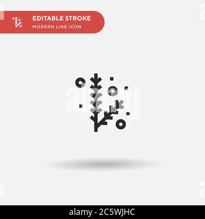 Pine Simple vector icon. Illustration symbol design template for web mobile UI element. Perfect color modern pictogram on editable stroke. Pine icons for your business project Stock Vector