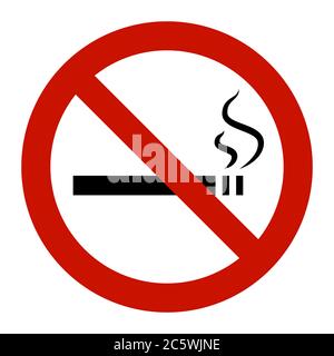 No smoking cigarette sign Stock Vector
