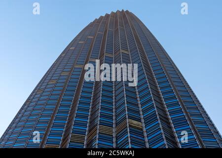 Tianjin / China - February 14, 2016: Tianjin World Financial Center (Tianjin Tower) supertall skyscraper in Tianjin China Stock Photo