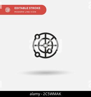Radar Simple vector icon. Illustration symbol design template for web mobile UI element. Perfect color modern pictogram on editable stroke. Radar icon Stock Vector