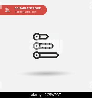 Arrow Simple vector icon. Illustration symbol design template for web mobile UI element. Perfect color modern pictogram on editable stroke. Arrow icon Stock Vector