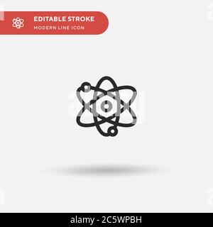 Atoms Simple vector icon. Illustration symbol design template for web mobile UI element. Perfect color modern pictogram on editable stroke. Atoms icon Stock Vector