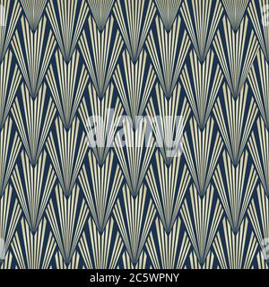 Classic Art Deco seamless pattern. Seamless geometric stylish texture from scales. Diamond lace ornament. Luxury vintage illustration Stock Vector