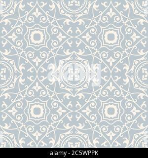 Seamless pattern. Vintage decorative elements. Islam, Arabic, Indian, ottoman motifs. Perfect for printing on fabric, ceramic tile or paper. Stock Vector