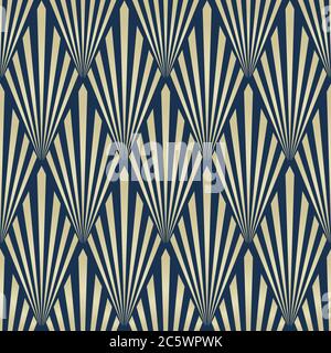 Classic Art Deco seamless pattern. Seamless geometric stylish texture from scales. Diamond lace ornament. Luxury vintage illustration Stock Vector