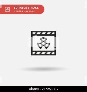 Nuclear Energy Simple vector icon. Illustration symbol design template for web mobile UI element. Perfect color modern pictogram on editable stroke. Nuclear Energy icons for your business project Stock Vector