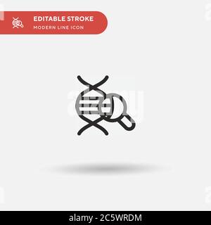 Dna Simple vector icon. Illustration symbol design template for web mobile UI element. Perfect color modern pictogram on editable stroke. Dna icons fo Stock Vector