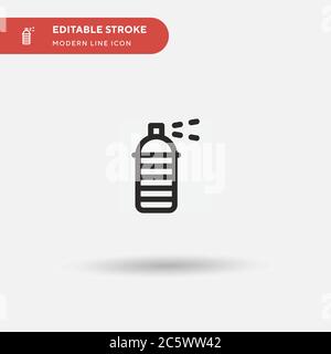 Spray Paint Simple vector icon. Illustration symbol design template for web mobile UI element. Perfect color modern pictogram on editable stroke. Spra Stock Vector
