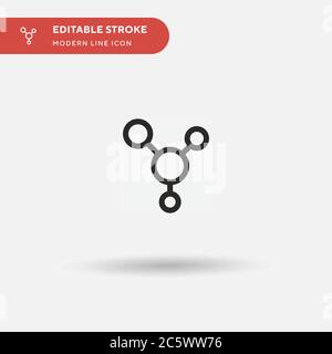 Molecules Simple vector icon. Illustration symbol design template for web mobile UI element. Perfect color modern pictogram on editable stroke. Molecu Stock Vector