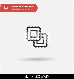 Ravioli Simple vector icon. Illustration symbol design template for web mobile UI element. Perfect color modern pictogram on editable stroke. Ravioli Stock Vector