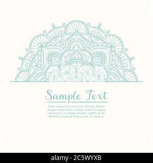Oriental design with Flower Mandala illustration. Perfect for backgrounds, invitations, greeting cards, wallpapers, etc. Hand drawn vector illustratio Stock Vector
