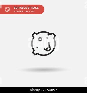Moon Craters Simple vector icon. Illustration symbol design template for web mobile UI element. Perfect color modern pictogram on editable stroke. Moo Stock Vector