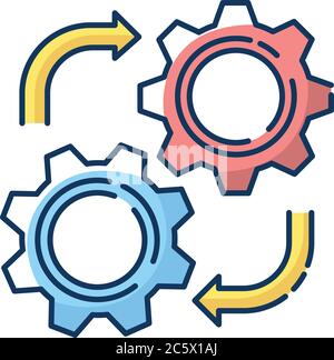 Maintenance RGB color icon Stock Vector