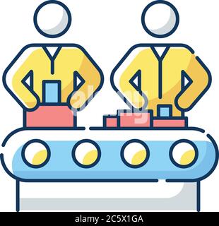 Assembly RGB color icon Stock Vector