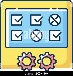 Production testing RGB color icon Stock Vector
