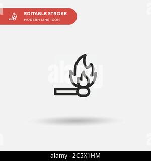Match Simple vector icon. Illustration symbol design template for web mobile UI element. Perfect color modern pictogram on editable stroke. Match icons for your business project Stock Vector