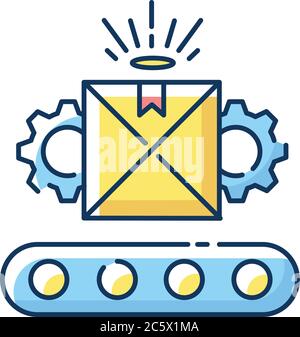 Custom manufacturing RGB color icon Stock Vector