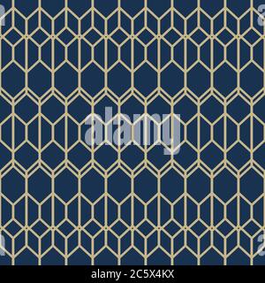 Seamless geometric stylish texture. Classic Art Deco seamless pattern. Abstract retro texture. Vintage Islamic wallpaper. Lattice graphic design. Stock Vector