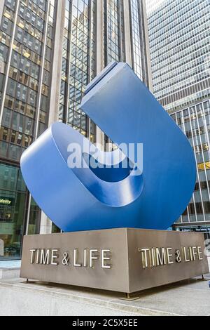 New York City,NYC NY Manhattan,Midtown,6th Sixth Avenue of the Americas,Time Life building,high rise skyscraper skyscrapers building buildings office Stock Photo