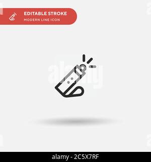 Flashlight Simple vector icon. Illustration symbol design template for web mobile UI element. Perfect color modern pictogram on editable stroke. Flashlight icons for your business project Stock Vector